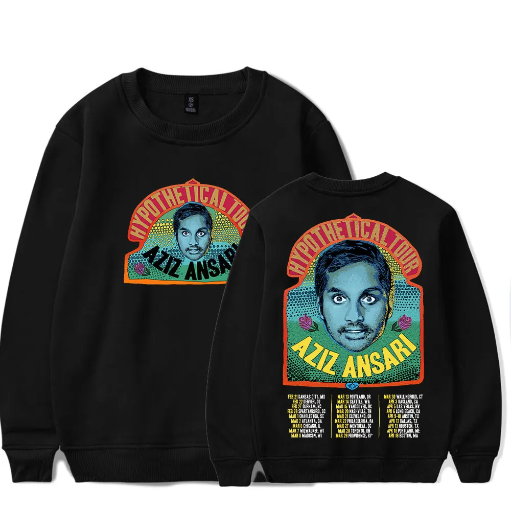 

Толстовка Aziza Ansari Merch для женщин и мужчин с круглым вырезом и длинными рукавами, новинка 2025, модная повседневная уличная одежда