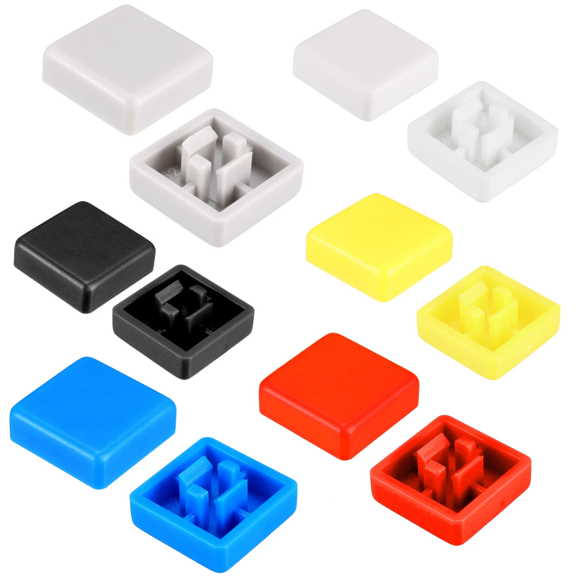 

20Pcs Square Tactile Button Caps 12x12mm Plastic Switch Button Caps Cover Keycaps for 12x12x7.3mm Square-Head Tactile Switch