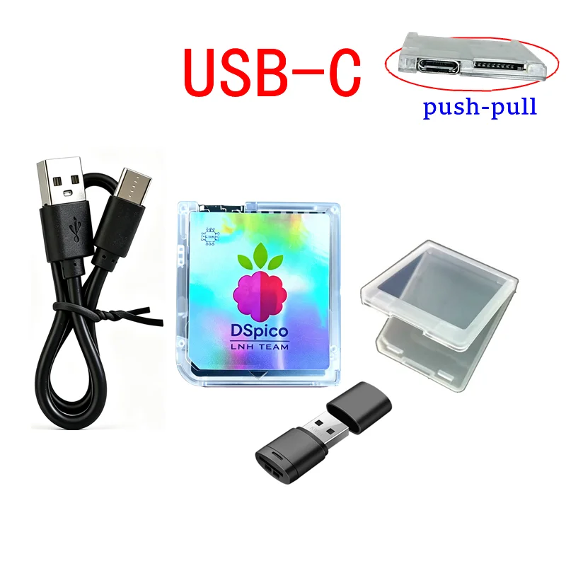 DSPico Flashcart mit Kabel DS Pico Neuer Cart für ALLE DS/DSi/3DS/2DS Enthält einen Kartenleser, ein Kabel und eine Plastikhülle