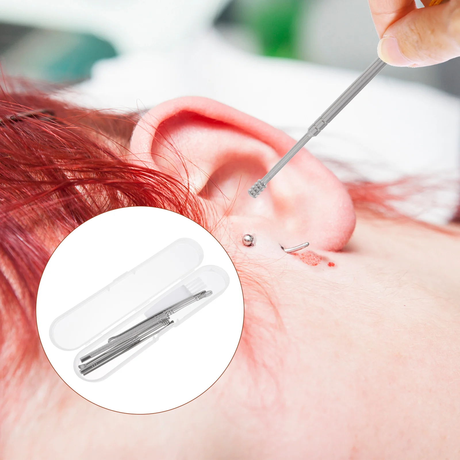 

3 Sets Steel Ear Wax Pickers Multipurpose Ear Cleaning Tools Dual Head Earwax Removal Kits Portable Home Use Safe Durable Silver