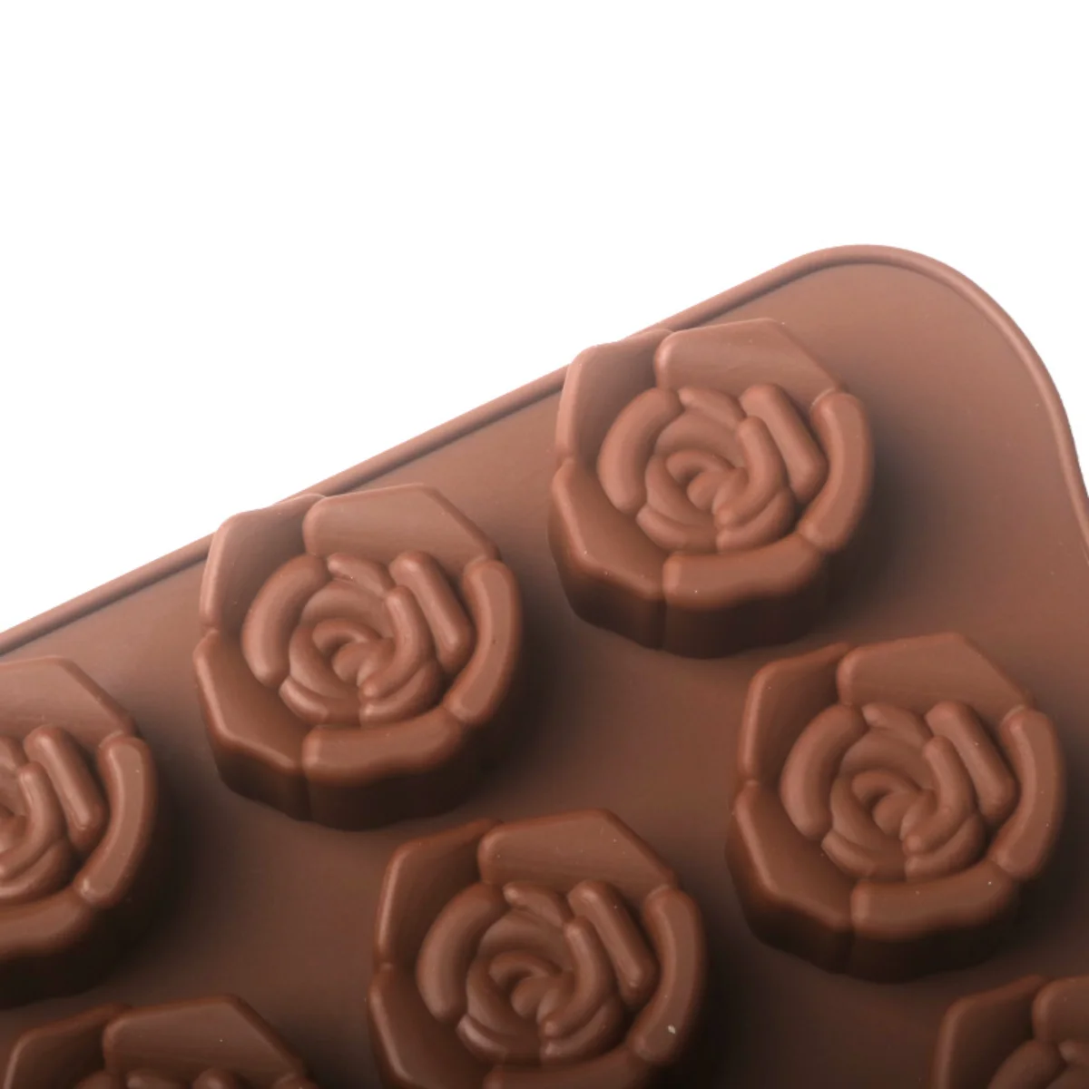 Multi Size Coffee Bean Silicone Chocolate Mold Multicavity Rose Flower Candy Biscuit Fudge Baking Mould DIY Cake Decor Ice Tray