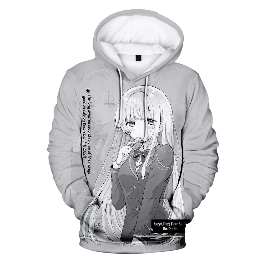 

The Angel Next Door Spoils Me Rotten Anime Hoodies 3D Prints Unisex Fashion Pullover Sweatshirt Harajuku Streetwear Tracksuit