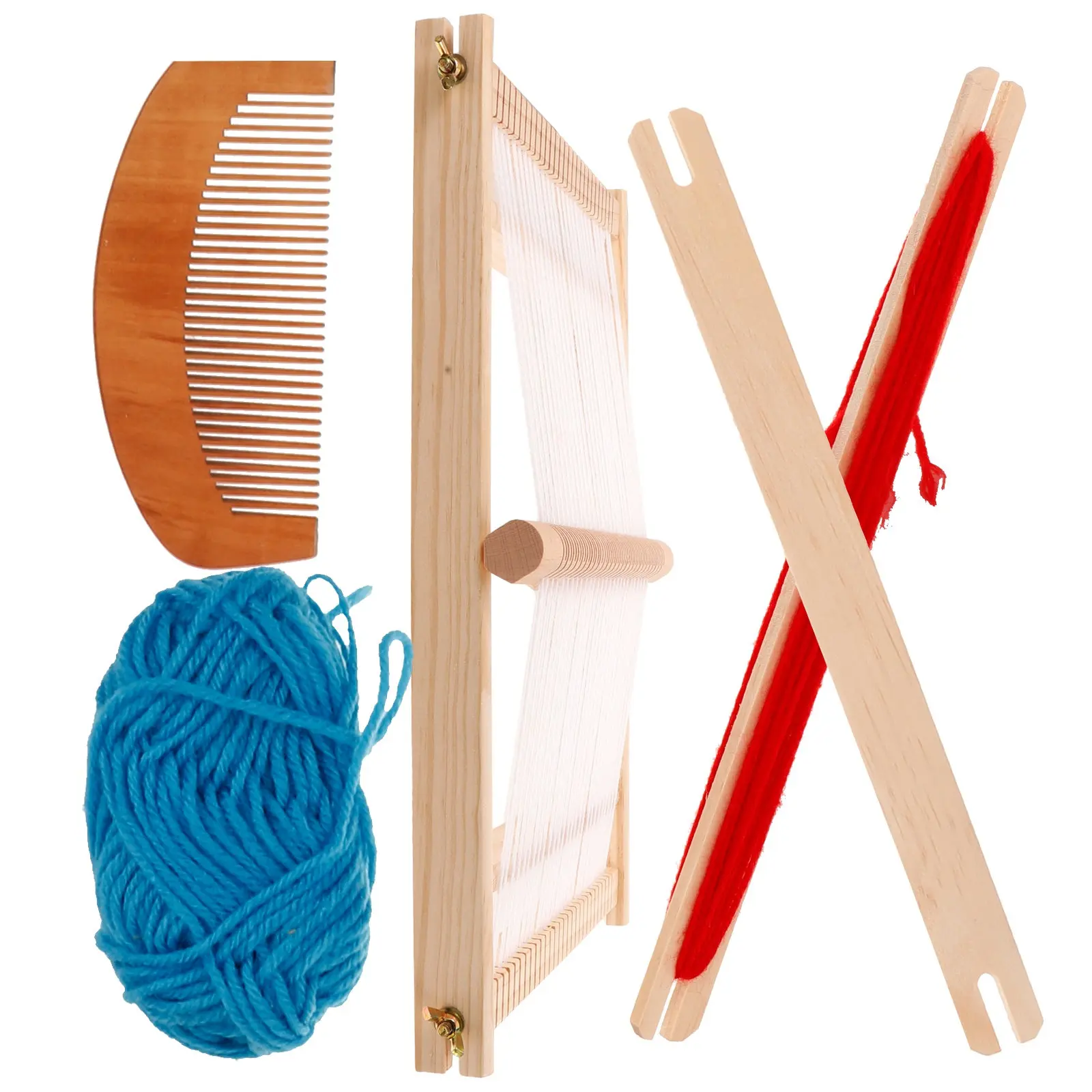 Large Size DIY Wooden Weaving Loom Kit for Kids Creative Hand-Knitting Belt Bag Scarf Making Intellectual Development Weaving