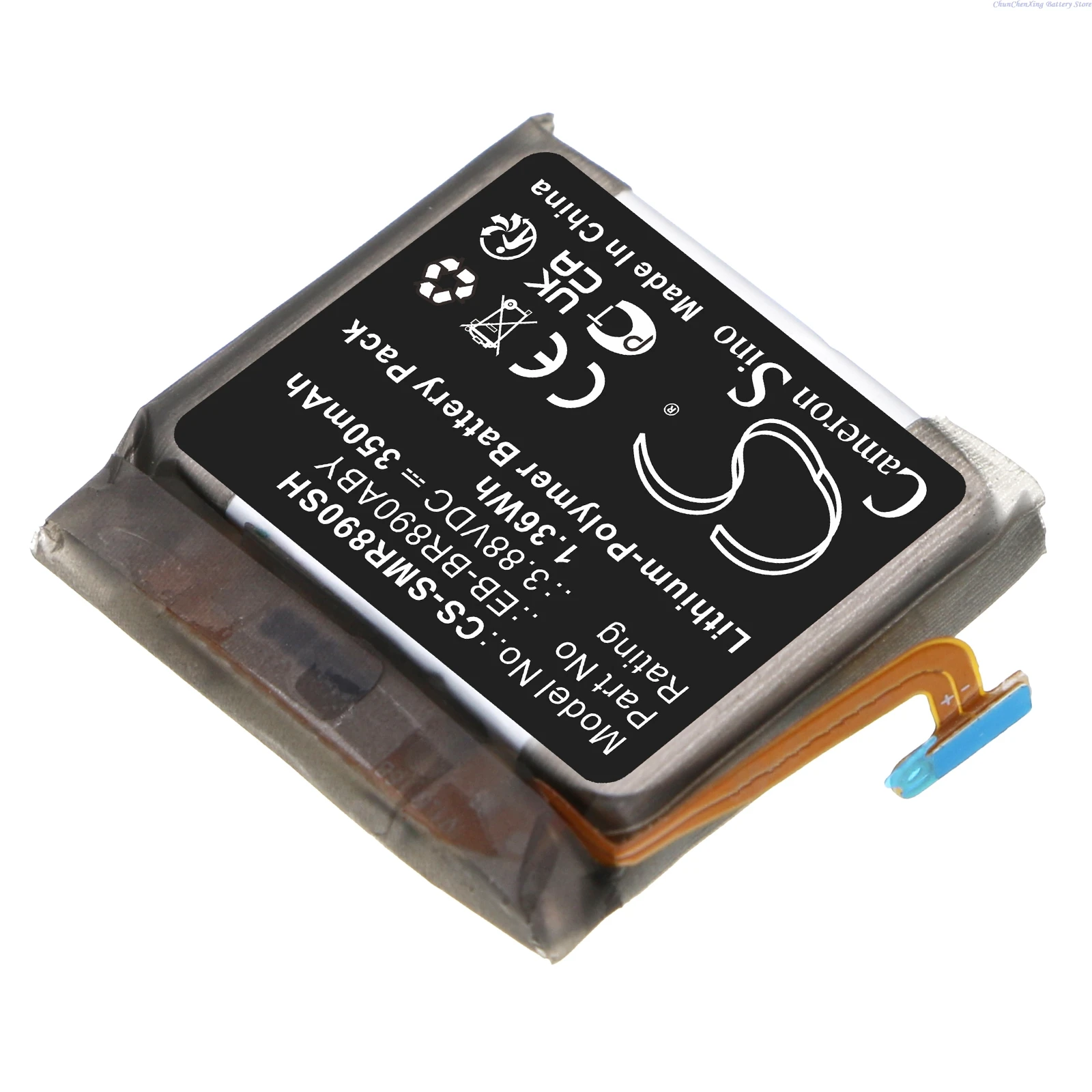 CS 3.88V 350mAh Smartwatch Battery EB-BR890ABY EB-BR870ABY for Samsung SM-R890 R870 R875 R895 R895U, Galaxy Watch4 Classic 46mm