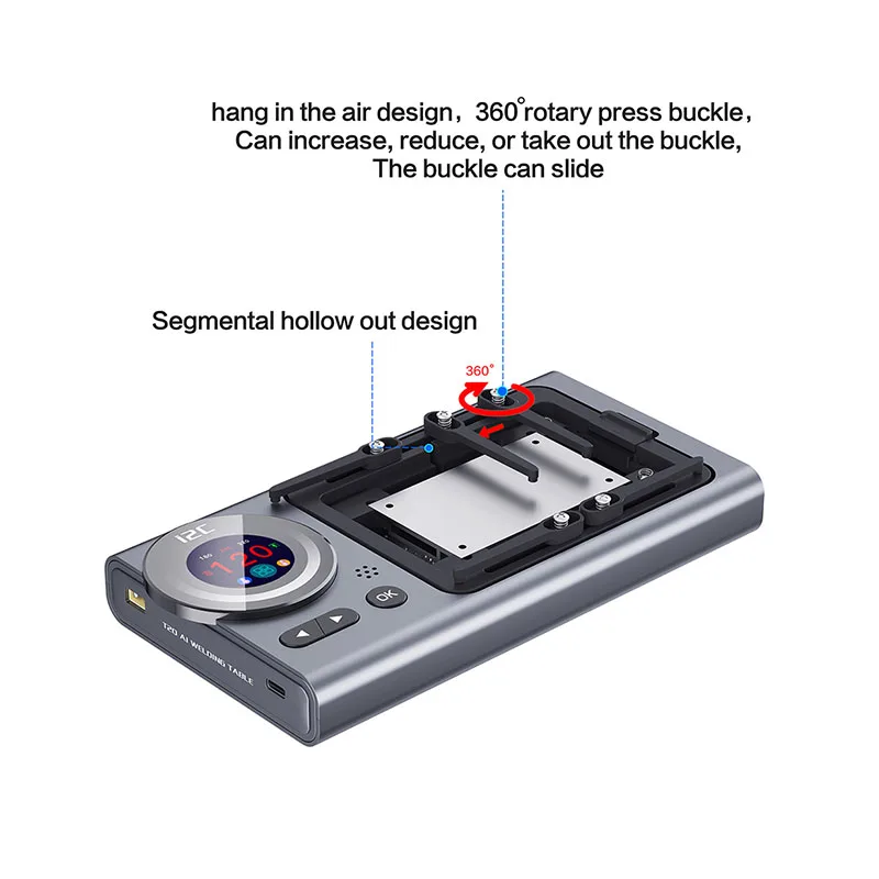 

I2C Heating Board Module Support T20AI Smart Desoldering Station For iP X-15Pro Max And Android Motherboard Repair Tool