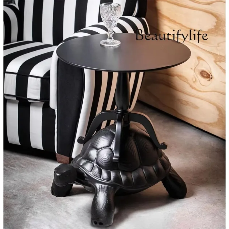 BJ Modern Simple Living Room Home Coffee Table Coffee Table Turtle Bookshelf Turtle Potted Plant Modern Art