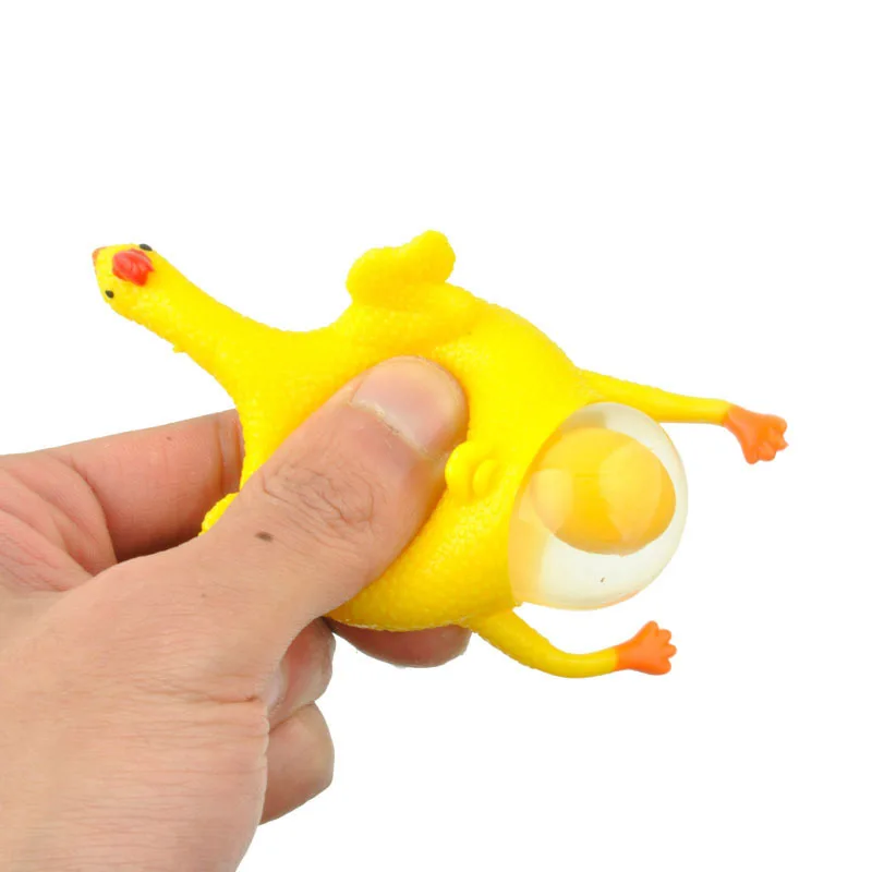 1Pcs Egg Laying Hens Toy Kids Toys Key-chain Vent Chicken Cute Crowded Stress Ball Funny Gadgets Halloween Accessories