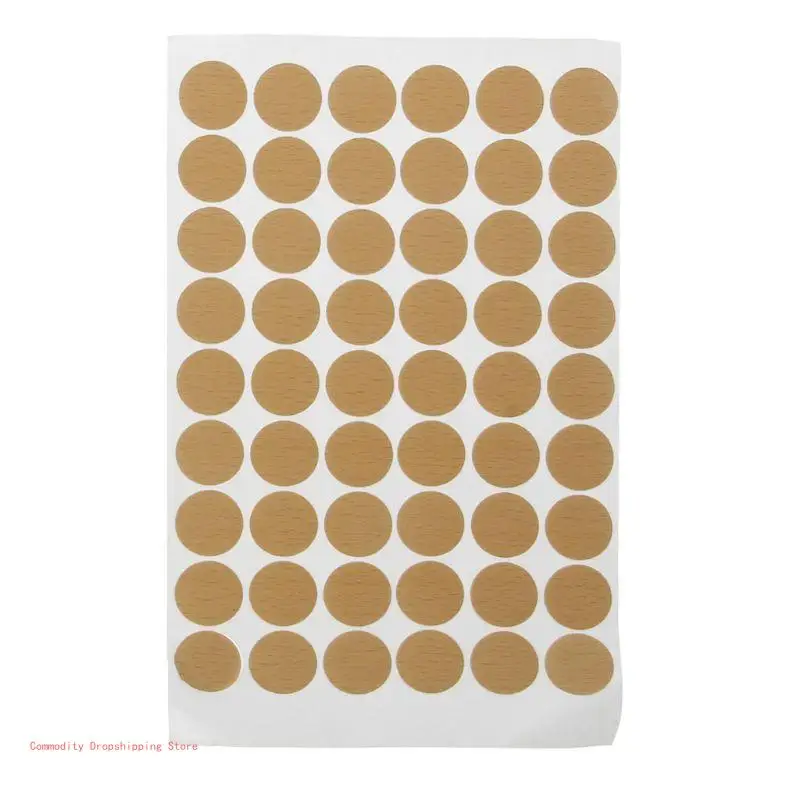 54 Pcs Self Adhesive Screw Covers Caps Dustproof Sticker Screw Hole Covers Stickers Wooden Furniture Accessories