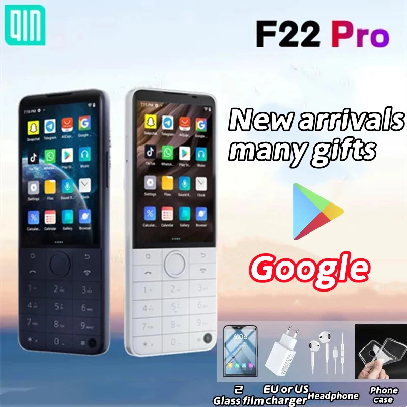 Qin f22 pro google version duoqin mtk helio g85 wifi 3,54 zoll octa core bluetooth 5,0 640*960 touchscreen telefon