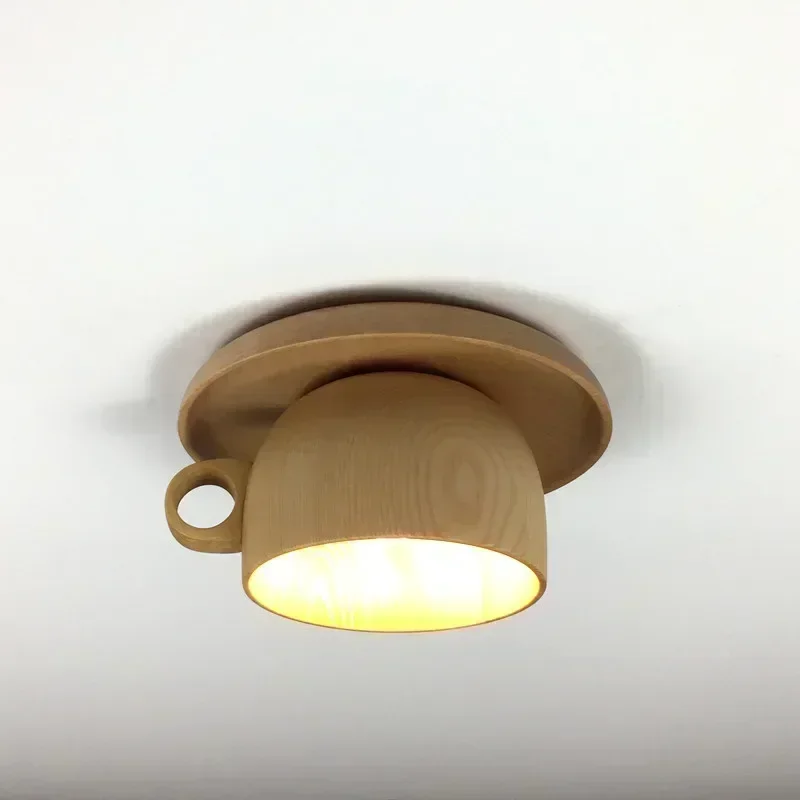 Modern Ceramics Coffee Cup LED Ceiling Lights Personality Restaurant Living Room Bedroom Corridor Hanging Lamps Home Decoration