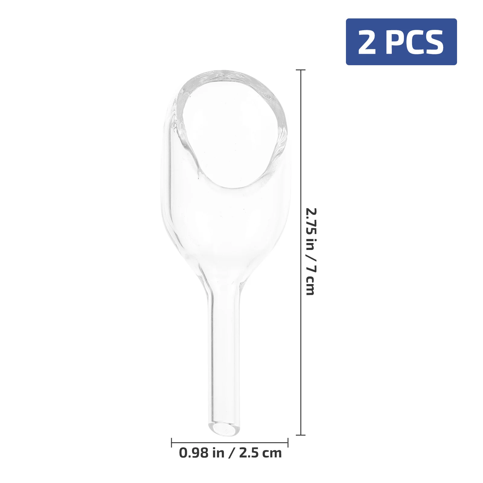 

2Pcs Weighing Bottle Glass Clear Borosilicate Funnels Round Weighing Boat Lab Sample Precise Transfer Vessel Set