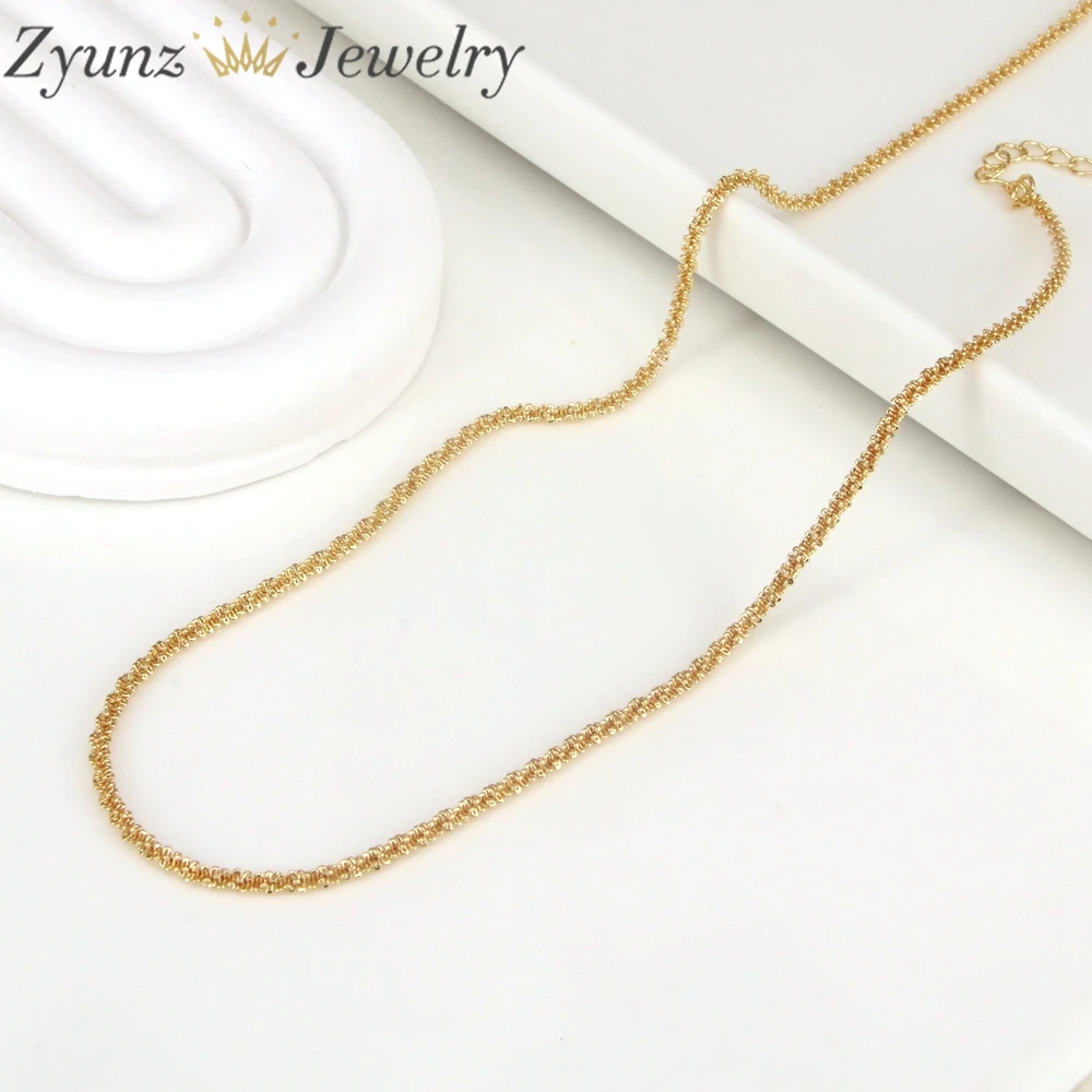 20PCS, 18K Gold Plated Snake Link Box Heart Chains For Jewelry Making 45cm Brass Metal Necklace Chains For Necklace Making