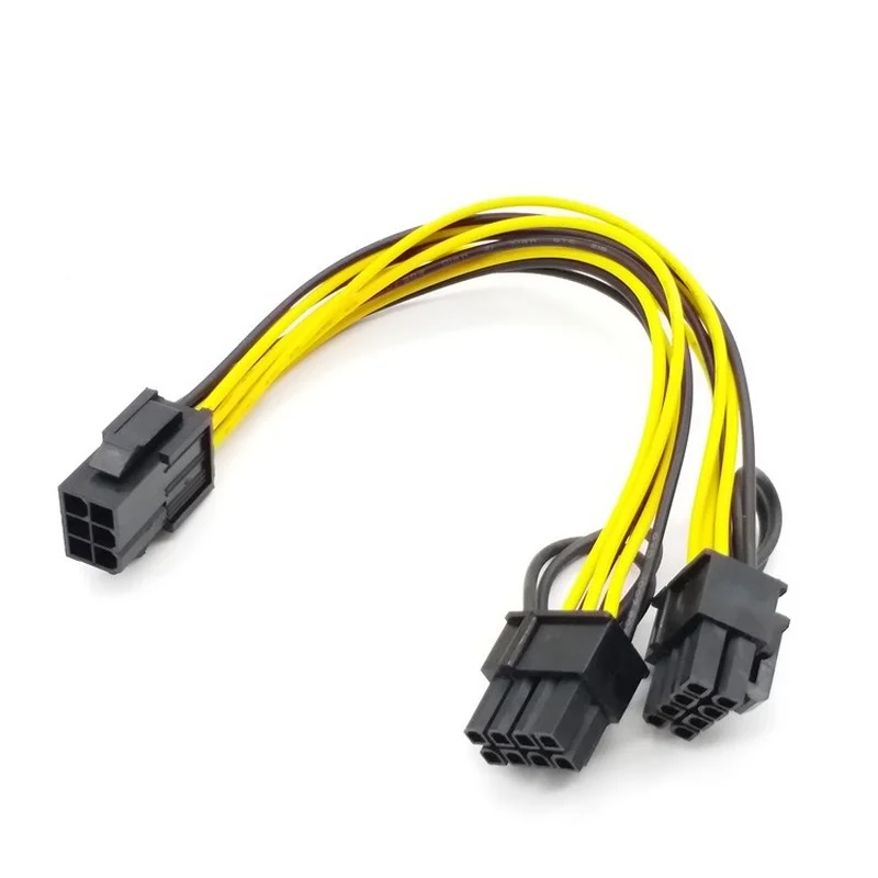 

Adapter PCI-E 6 Pin To Dual 6+2 Pin 8 Pin Power Splitter Graphics Card for Mining Farm Video Card Gpu for Riser Extension Cable