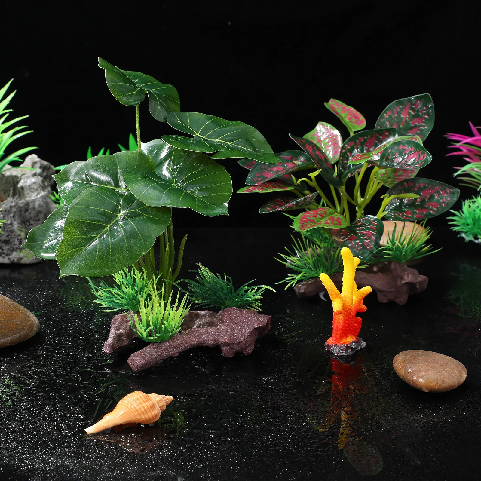 Planted Aquarium Maintenance - 2Pcs Lifelike Artificial Aquarium Plants Realistic