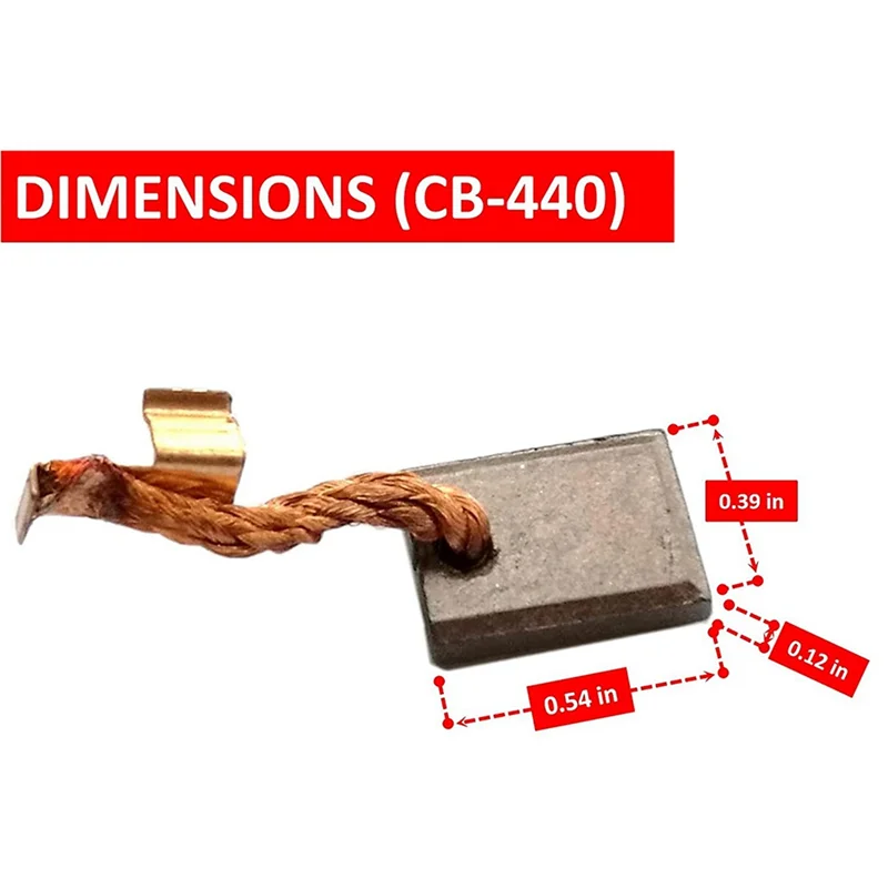 

A02F-12-PACK Durable CB-440 Carbon Brushes Replacement Carbon Brushes For CB-440 CB-448 CB-436 195021-6 194427-5