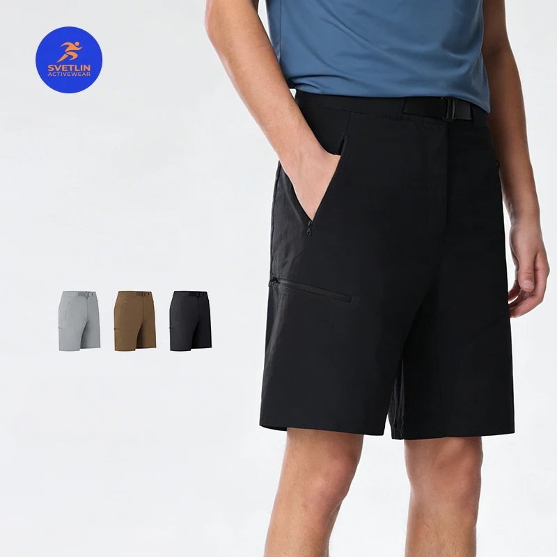 SVETLIN EU US Size Luxury Quality Active Casual Shorts Summer Breathable Men Quick-Dry Outdoor Sports Cargo Shorts