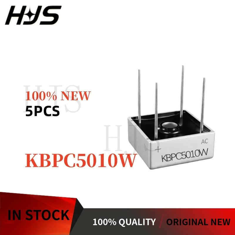 5PCS 100% Brand New and Quality KBPC1510W KBPC2510W KBPC3510W KBPC5010W Pin, single-phase rectifier bridge