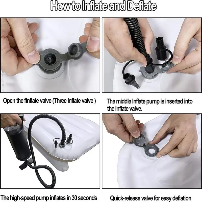 سرير سفر للأطفال الصغار قابل للنفخ، سرير طائرة للسفر مع جوانب عالية، مرتبة هوائية للأطفال خفيفة الوزن وقابلة للنفخ