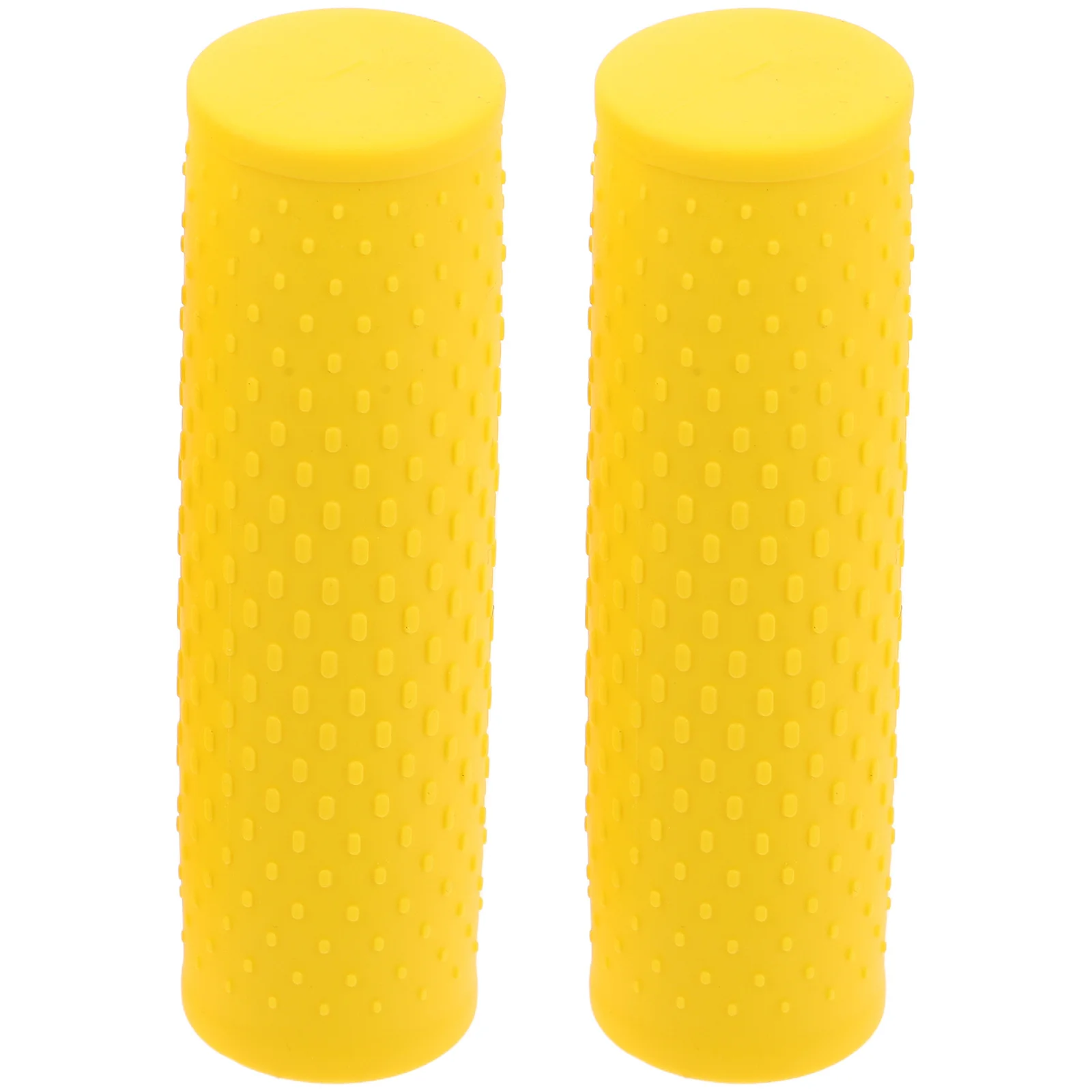 

2Pcs Yellow Electric Scooter Handlebar Grips Non Slip Rubber Cover Comfortable Secure Grip for Enhanced Ride Stability and Style