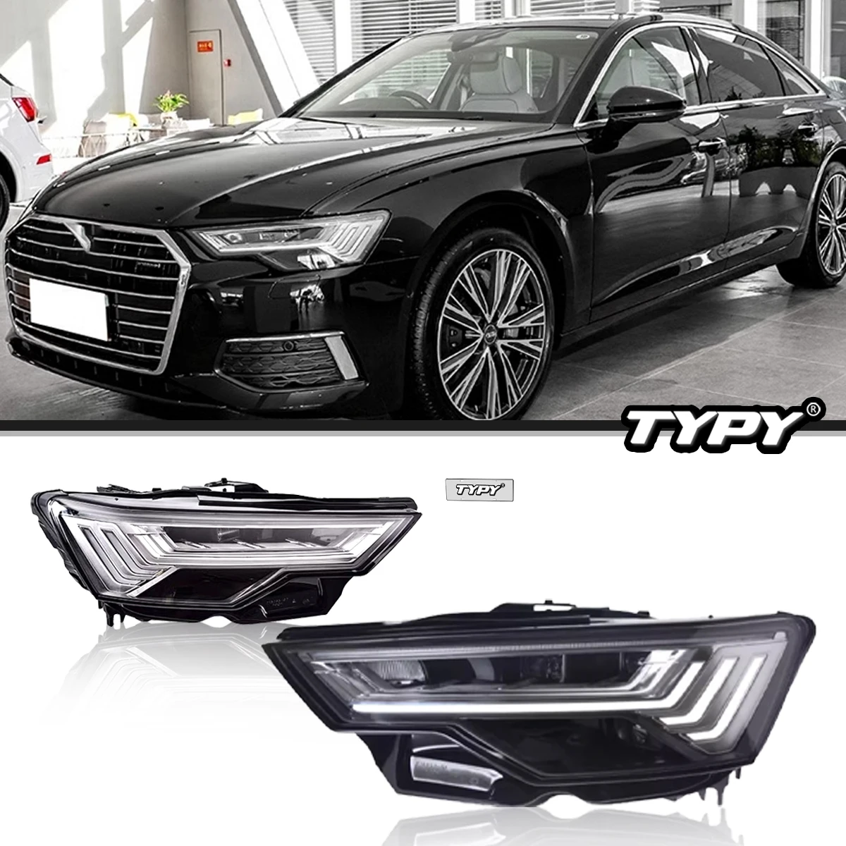 

TYPY Car Light For Audi A6L C8 2019-2023 Headlight LED Projetor head Lamp Daytime Running Light Automotive Accessories