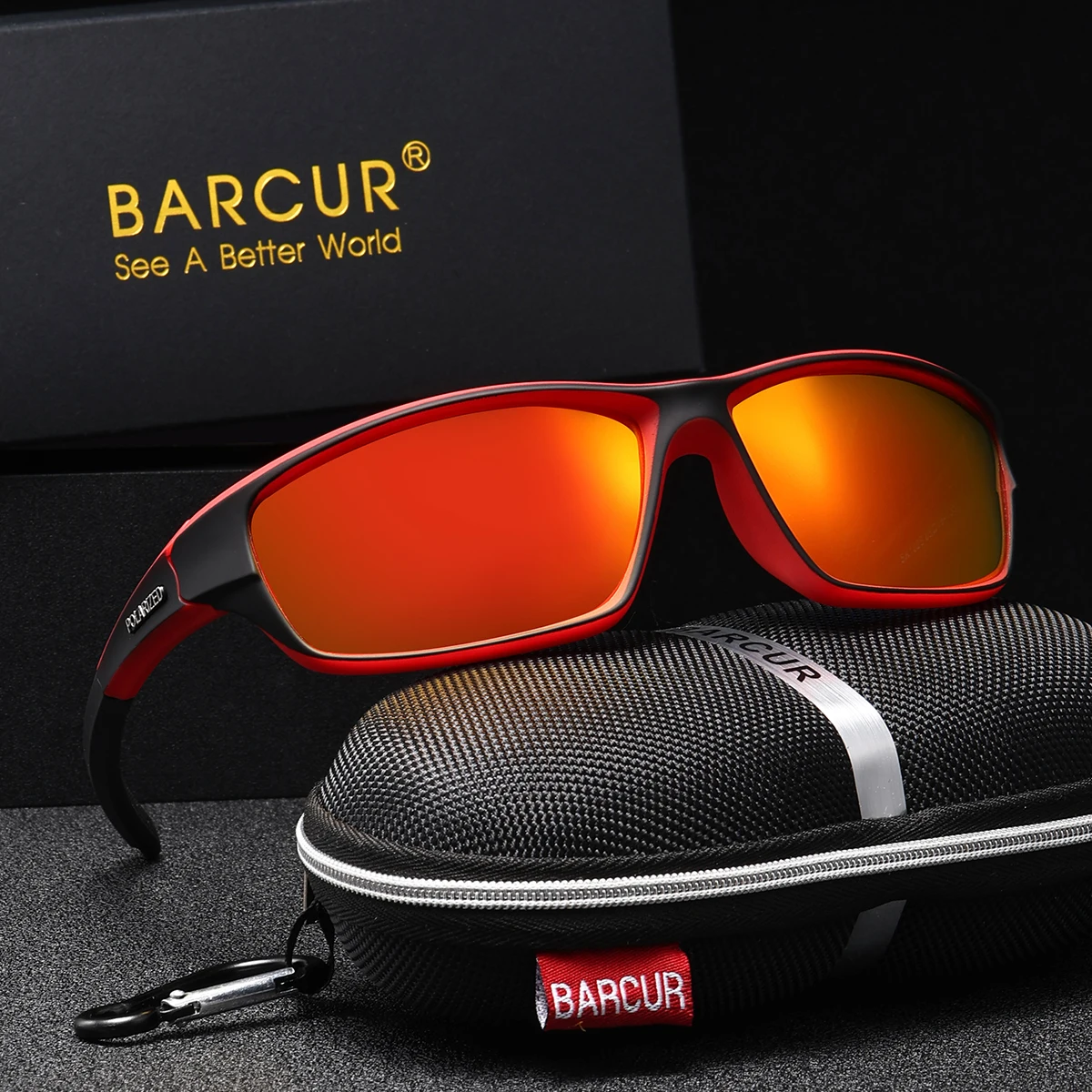 BARCUR Leichte und modische Sonnenbrille im Reitstil mit UV-Schutz, perfekt zum Wandern, Angeln und als Geschenk – Detail 6