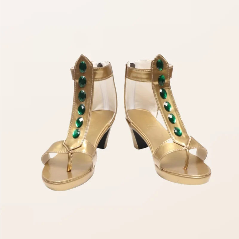 

Jasmine Cosplay Shoes Boots Princess Golden Sandals Halloween Carnival Custom Made