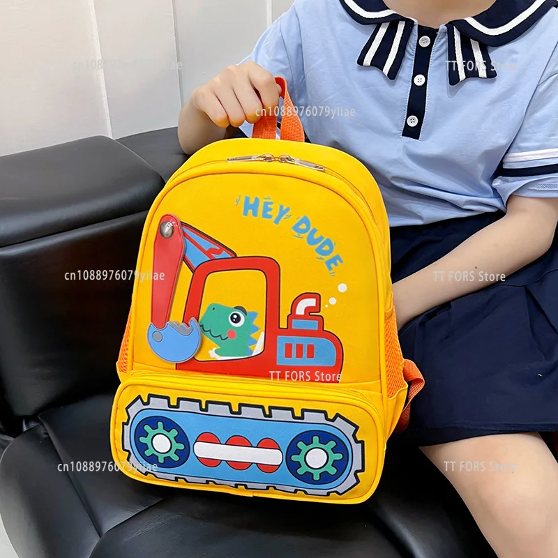 Cute Excavator Kids Backpack 1