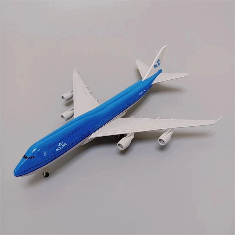 B747 KLM Airlines 1/400 Diecast Metal Airplane Model With Stand Holland 747 Model Plane Alloy Display Collectible For Aviation