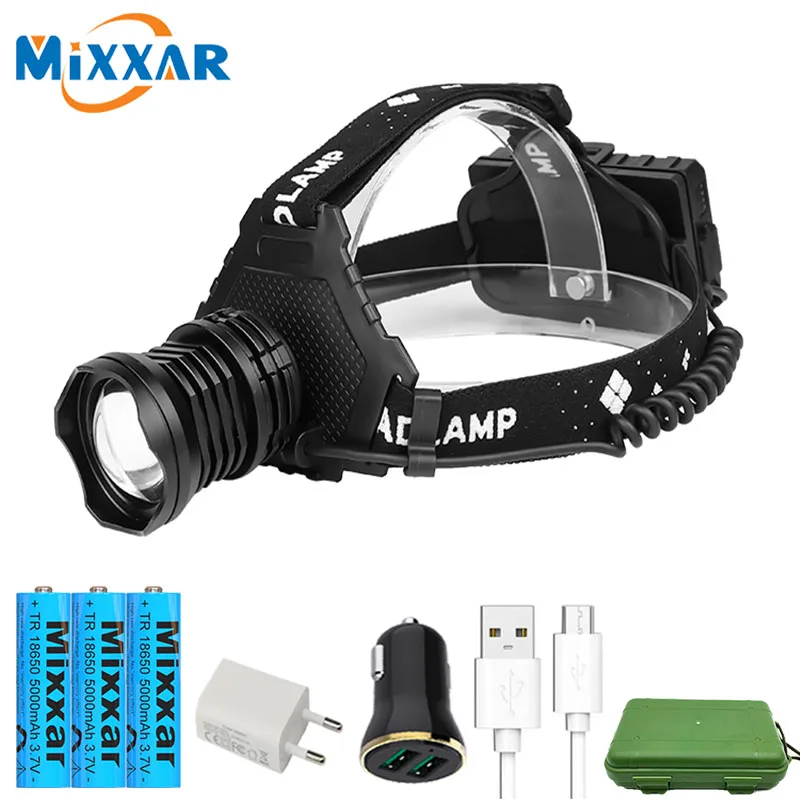 

zk20 LED/ Powerful/Bike Headlight/Headlamp/Torch 18650 Battery for Hunting/Fishing/Camping Lantern LED Rechargeable Waterproof