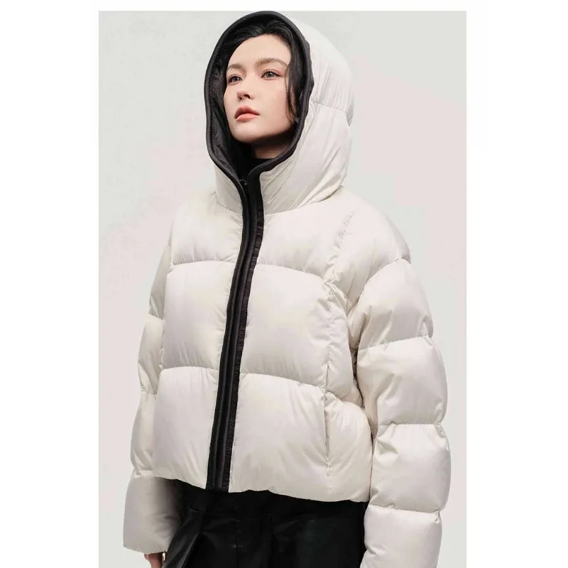 Female Winter Tops Coat Cotton-padded Clothes Hooded Thicken Retro Simple Comfortable Leisure Design Fashion Minority Versatile