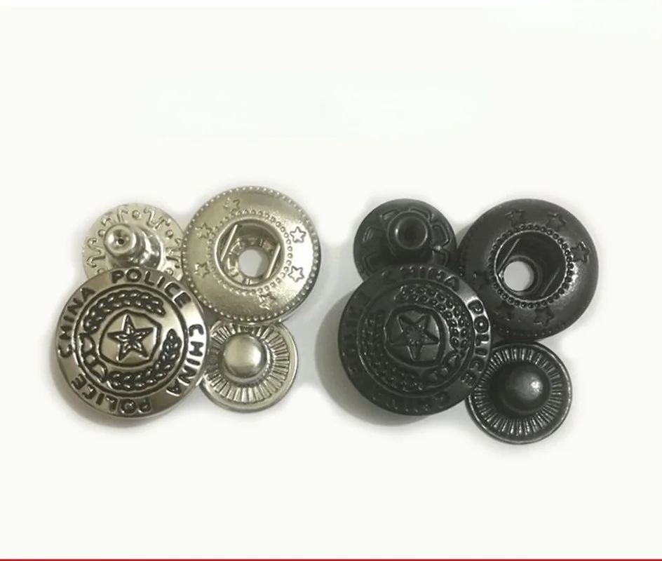 10 pcs/pack new high quality five-pointed star pattern safety uniform buckle copper clad button full copper snap button