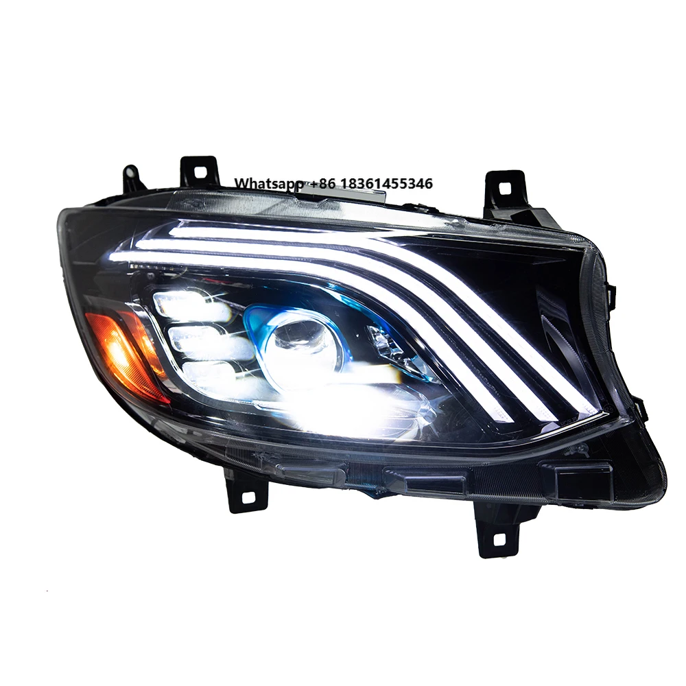 

Car Lights for 2018-2023 W907 LED Auto Headlight Assembly Upgrade Dynamic Meteor Shower Design Accessories
