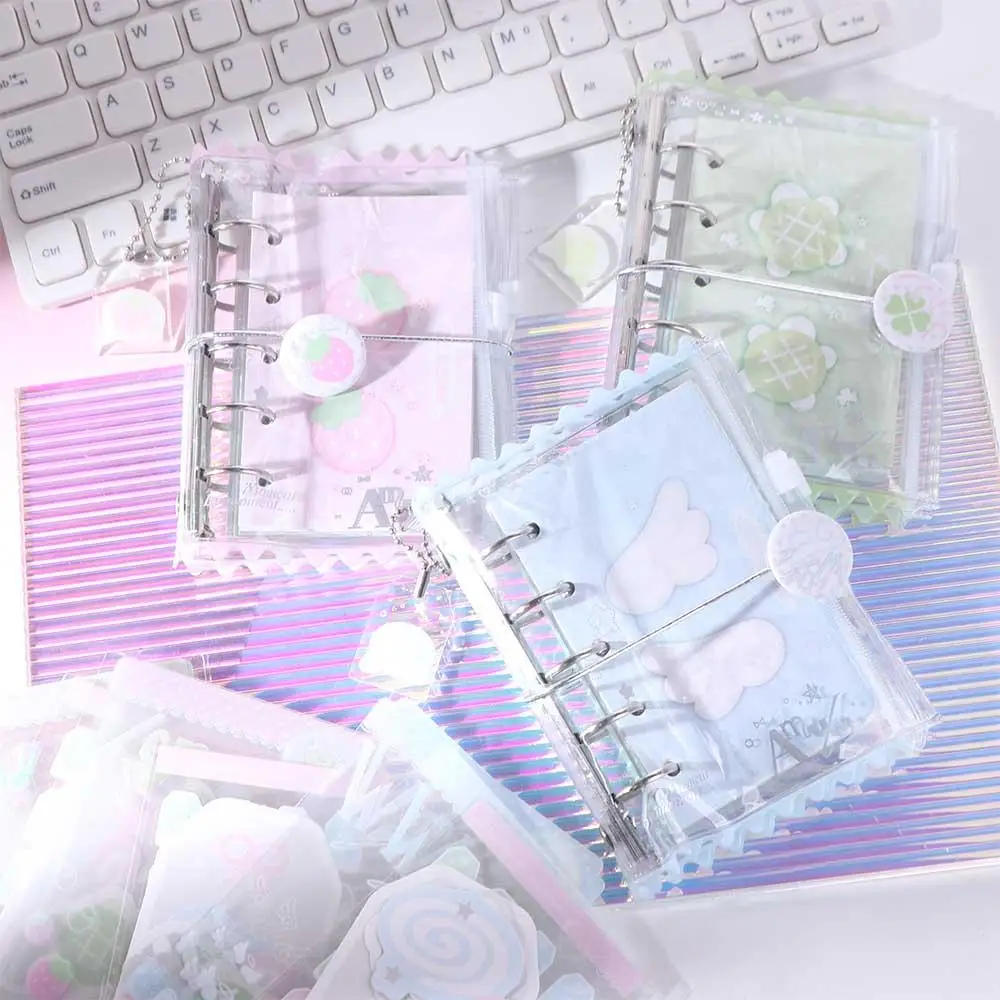 

Hand Ledger M5 Pocket Binder Notebook Portable Twill Loose-leaf Notebook Aesthetic Mini Hand Account Book Boys Girls
