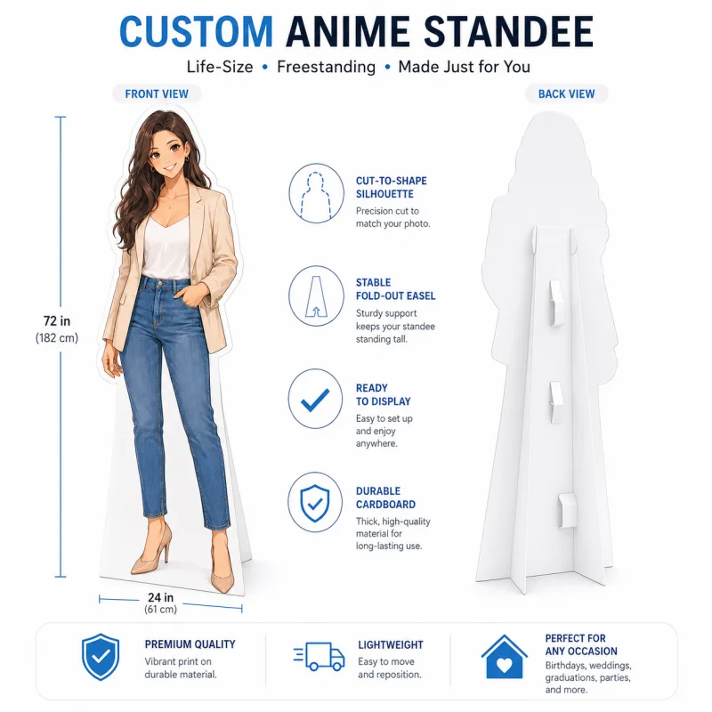 Custom Life Size Standee with - Photography Paper ulasan dan harga