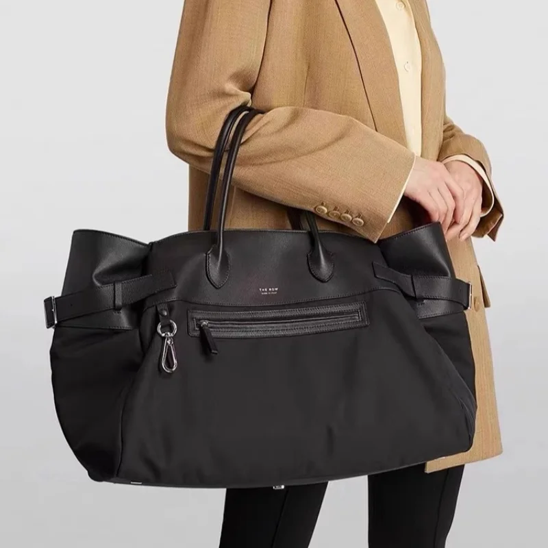 

Women's Bag Nylon Spell Cowhide Large Capacity Handbag Casual Tote Soft Breathable Portable