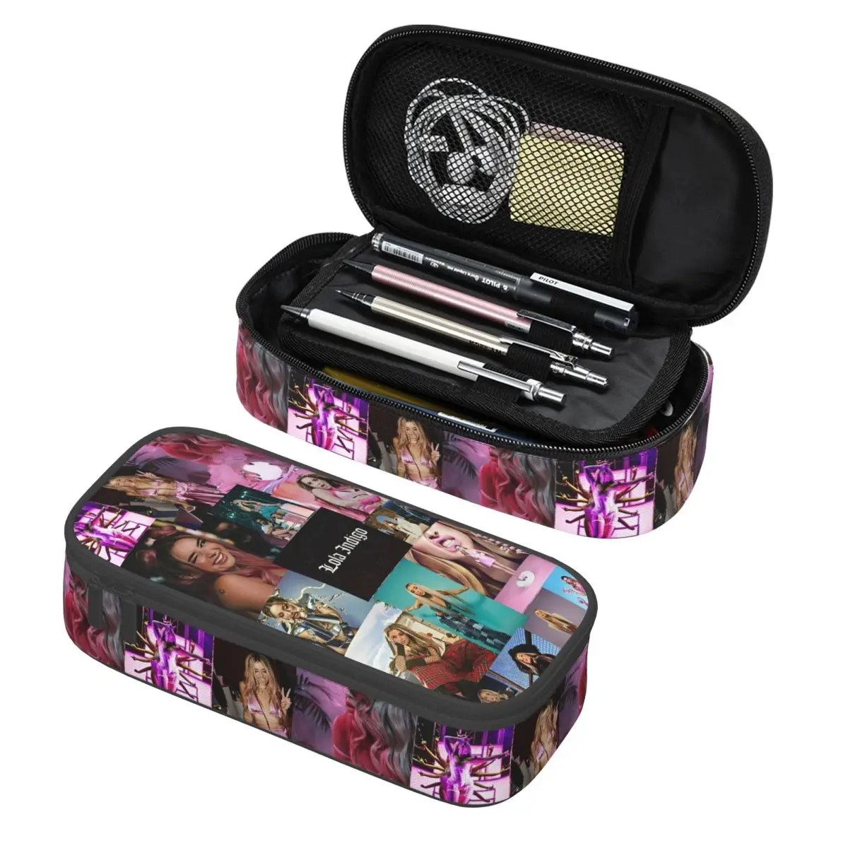 متعة Lolas Indigos 2025 جولة مقلمة مقلمة حامل قلم للطلاب حقيبة تخزين كبيرة الطلاب الهدايا المدرسية القرطاسية