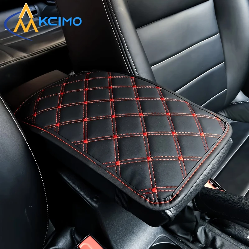 

1Pc Leather Car Armrest Mat Universal Interior Auto Armrests Storage Box Mats Dust-proof Cushion Cove Car Interior Accessories