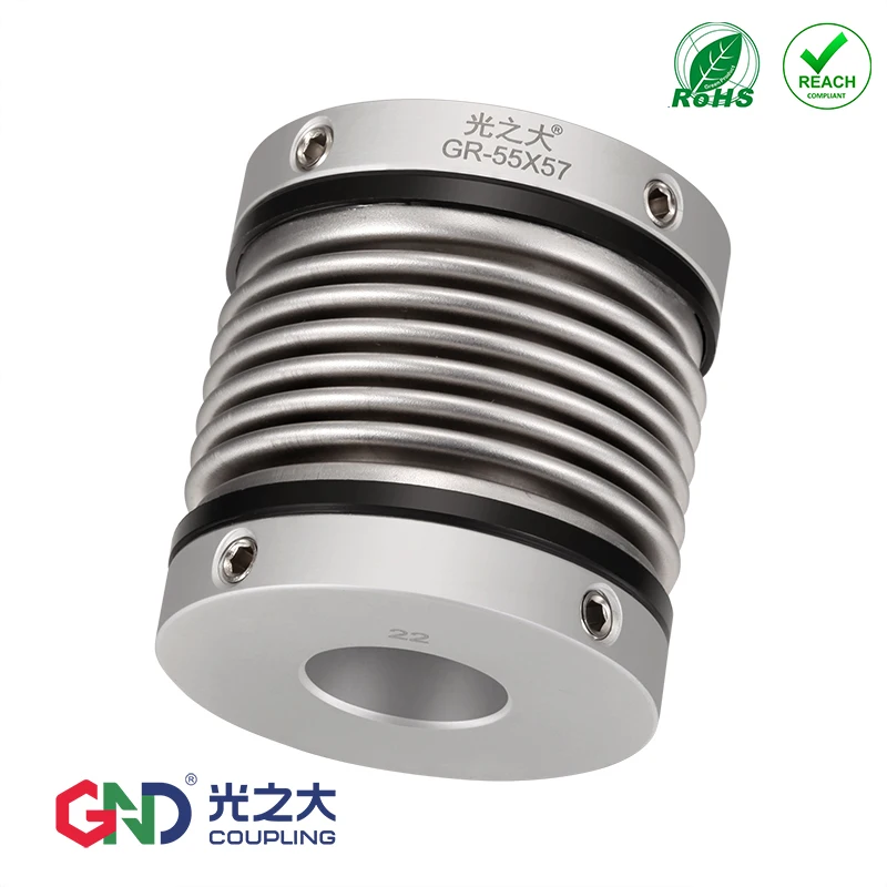 Coupling GR Aluminum Alloy Bellows Setscrew D16 L27 Type Abosorb Vibration Zero Backlash For Micro Motor Step Parallel Encoder