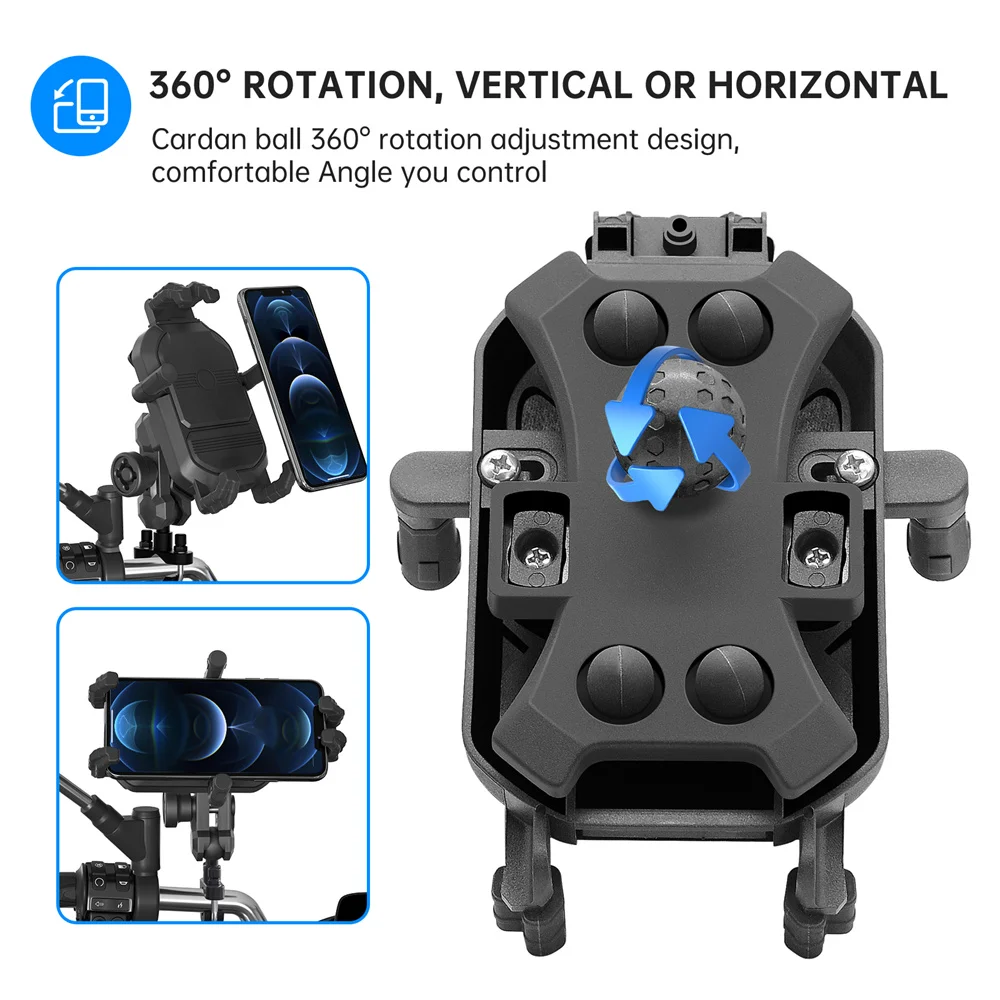 

New Six-claw Shock Absorbing Mobile Phone Holder with Anti-theft Lock and Handle