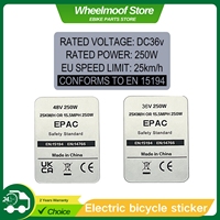 EBIKE Sticker, 36V 48V 250W Electric Bike Lable, Compataible for Bafang Tongsheng and other Brand 500W-1500W Conversion Kit