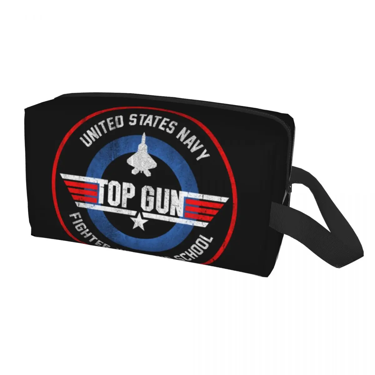 Custom Top Gun Fighter Weapons Toiletry Bag Kawaii Maverick Makeup Cosmetic Organizer Women Beauty Storage Dopp Kit Case