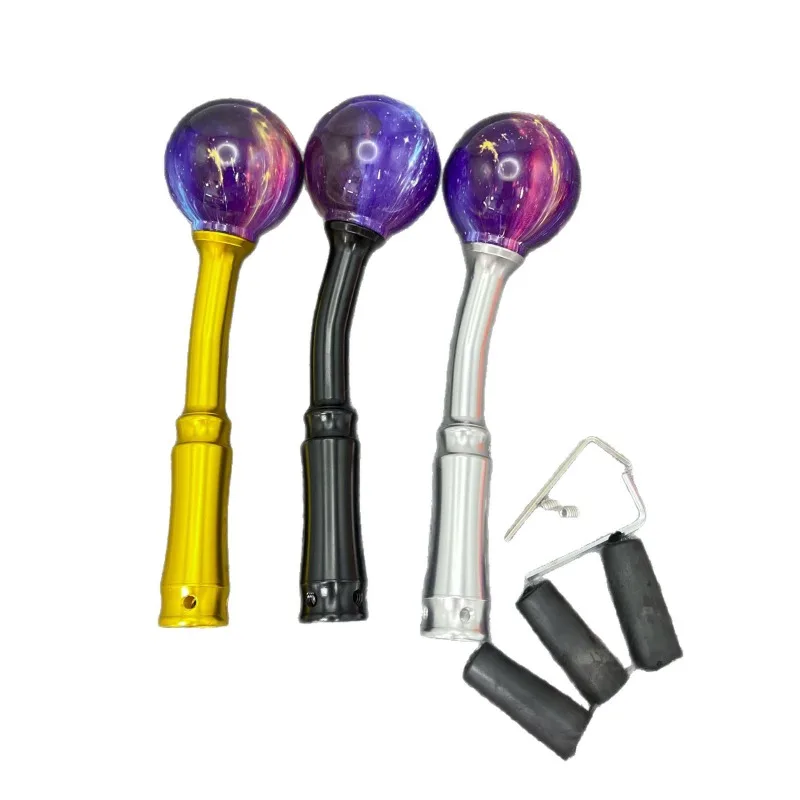 Galaxy Starry Sky Round Ball Gear Shift Knob Manual Transmission Universal Car Shifter Lever Handle Interior Accessories Gifts