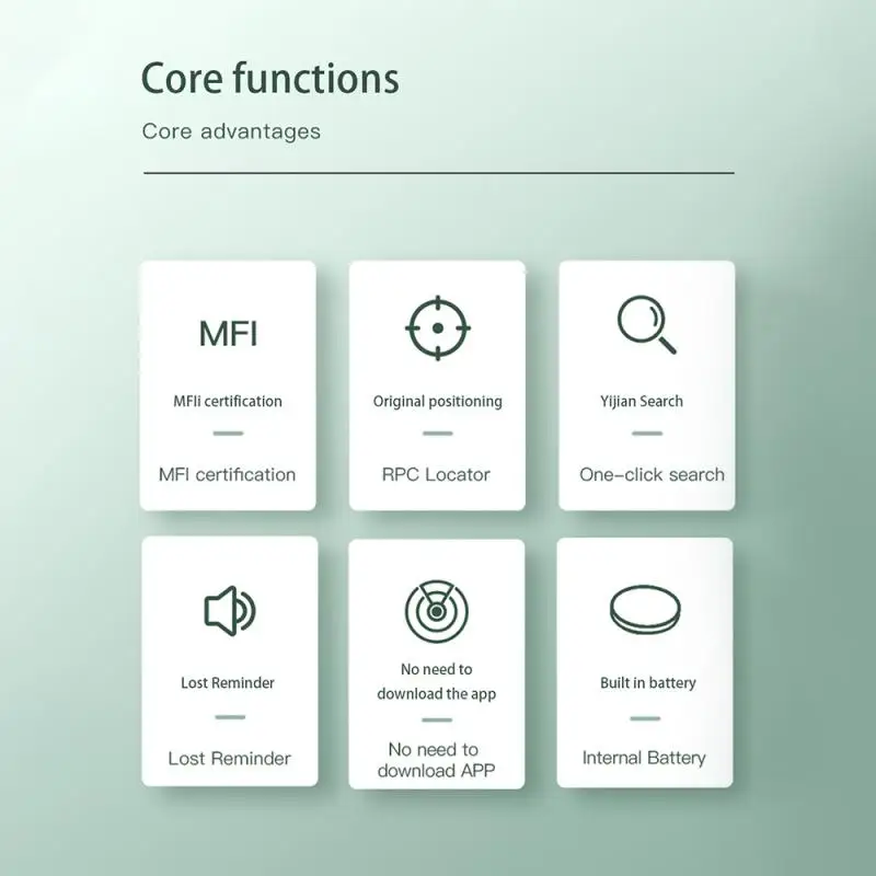 Rastreador GPS Bluetooth para Apple, dispositivo antipérdida, encuentra mi para localizar bolsa, botella, tarjeta, BILLETERA, llaves de bicicleta, buscador inteligente de cosas pequeñas