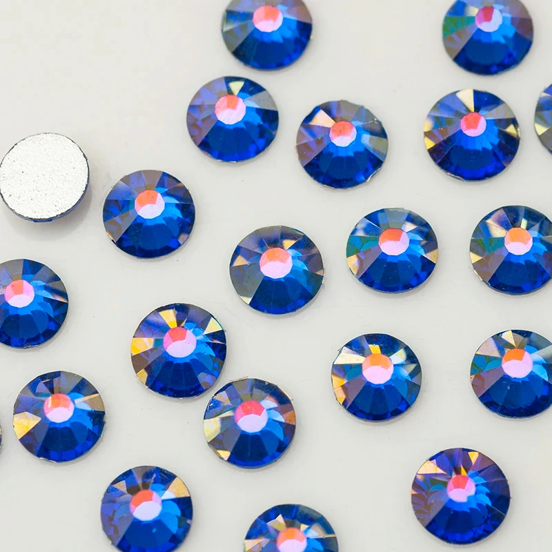 

Pubrilex 2058NoHF Shiny AB Non HotFix Crystal Glass Rhinestones Fabric Apparel Flatback Stones for Garment Dress Decoration