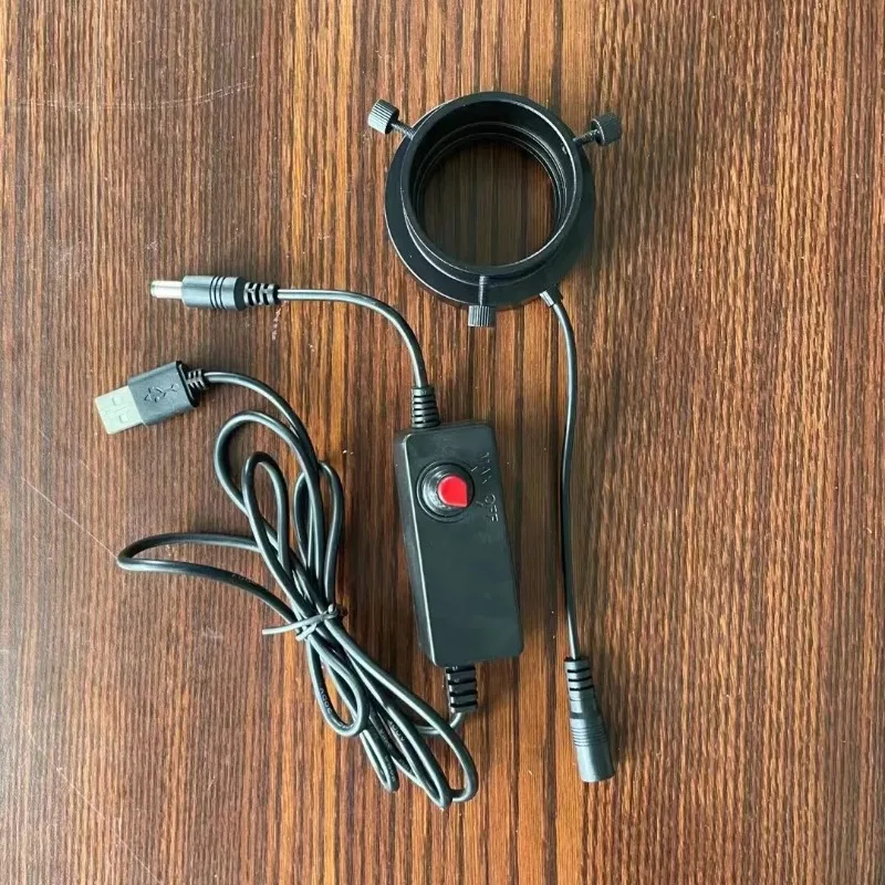 46mm Ring Source Illuminator Lamp for Industrial Microscope LED Light Color with Dust Cover The Brightness is Adjustable Tools