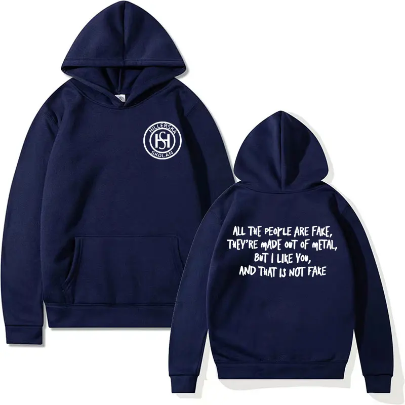 The Young Royals Hillerska Skolan Hoodie Wilhelm and Simon - All The People Are Fake Sweatshirt Men Women Oversized Hoodies Tops