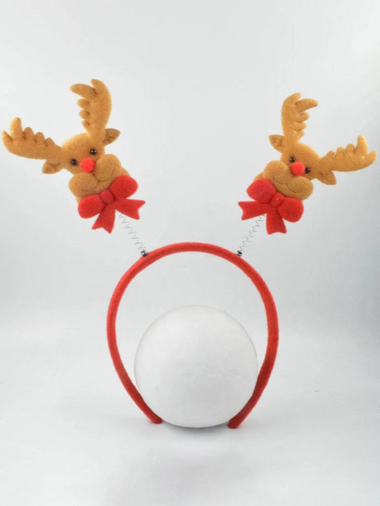 1 шт., женский рождественский олень, милый высокий праздничный костюм для волос, аксессуар для волос, креативное праздничное украшение для волос