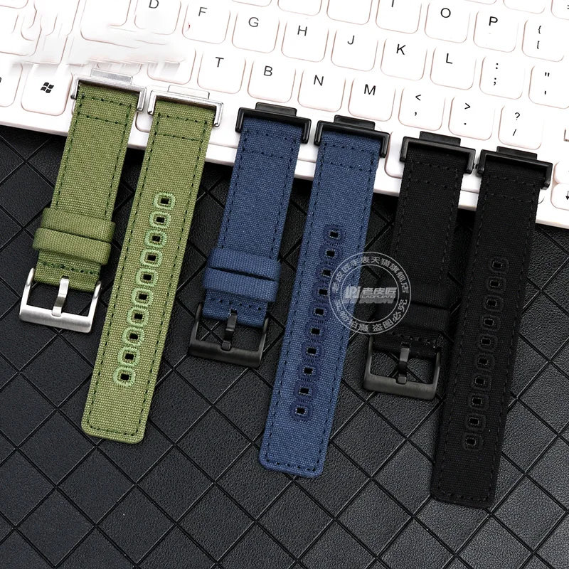 Modified men‘s nylon canvas watch strap For Casio G-SHOCK GA110/100/120 GM/GA2100 DW-5600 GW-B5600 GW-M5610 DIY sports watchband