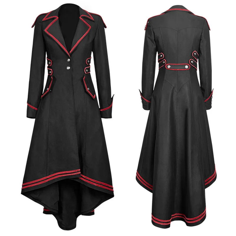 Abrigo Gótico Medieval Retro para Mujer, Estilo Frac, Talla Grande, Estilo eBay Transfronterizo, Disfraz Étnico para Escenario, Moda Otoñal