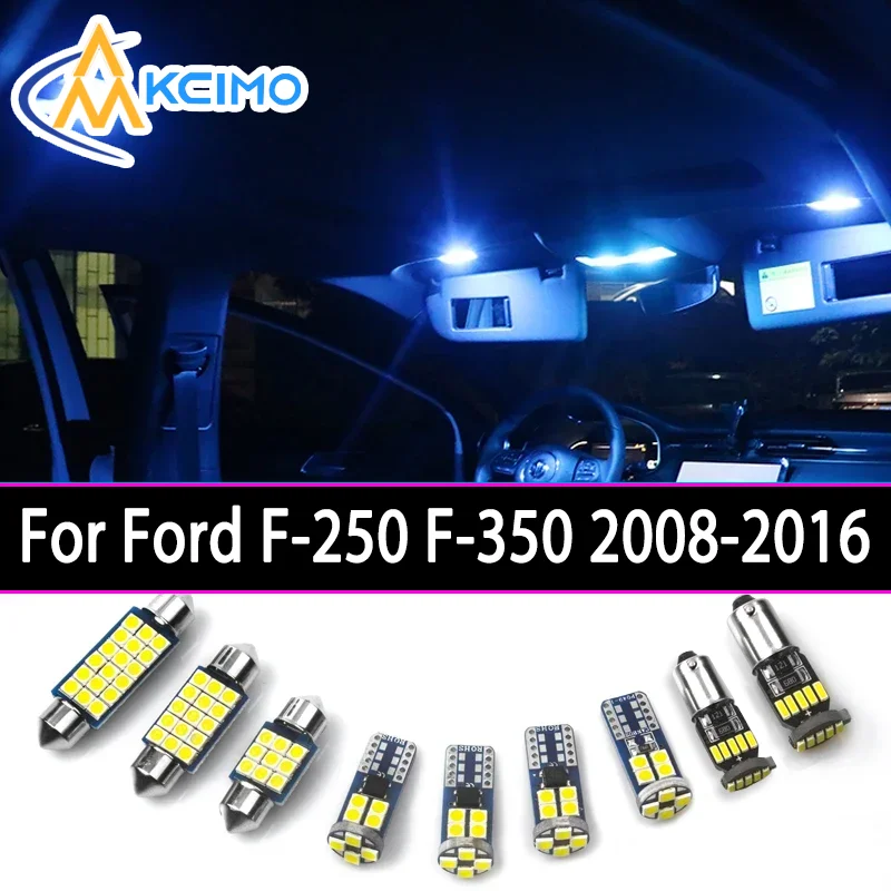 

Kcimo LED For Ford F-250 F-350 2008-2016 Premium Bright LED Interior Dome Map Trunk Light Kit Car Led Lamps Canbus